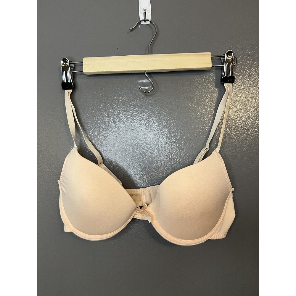 Isaywhatiwant Intimates Bra Womens 36C Nude Beige Underwire Padded T-Shirt